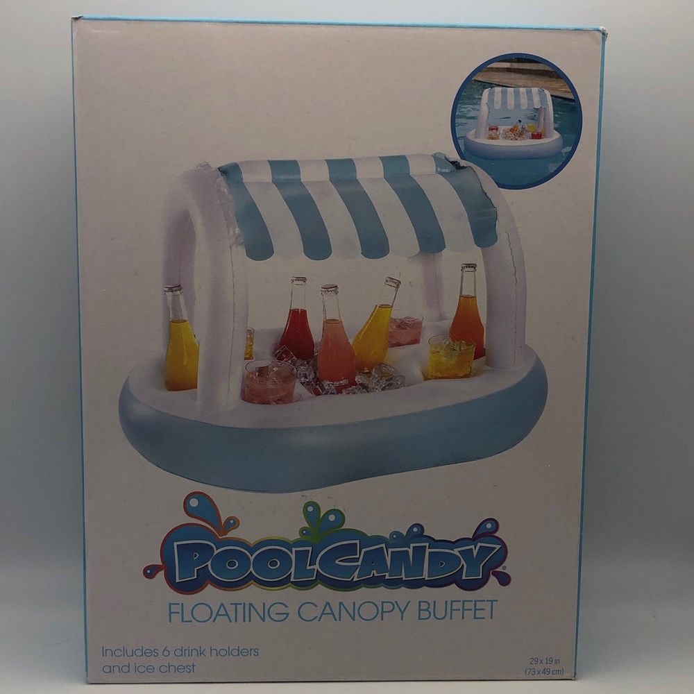 Floating Pool Buffet Bar Inflatable Canopy Drink Snack Holder‎ Party Float